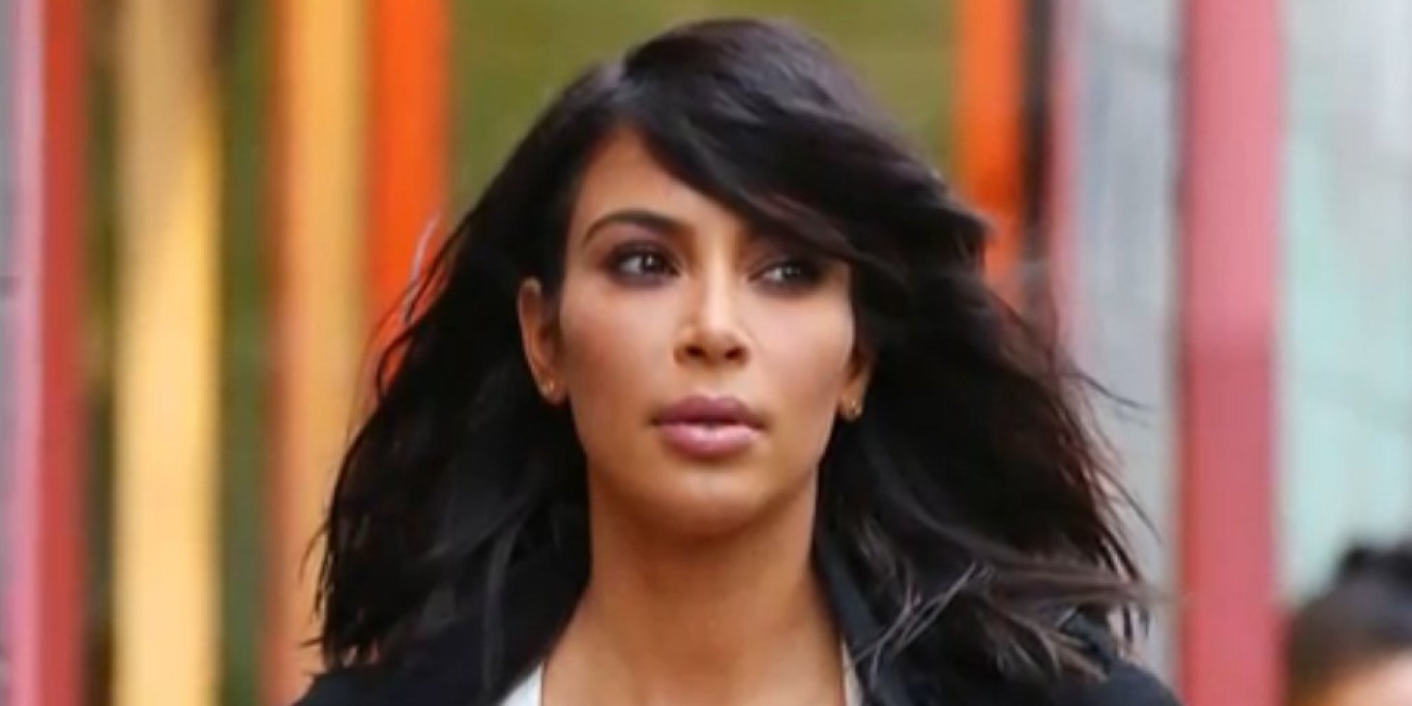 Kim Kardashian Wears Crop Top On A Cold Day In New York