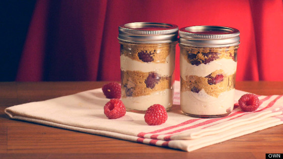 raspberry cheesecake jars