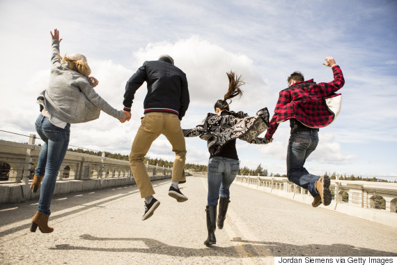 asian woman jump