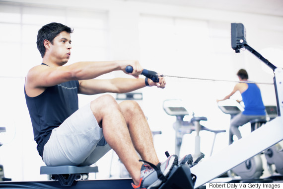 young man exercising