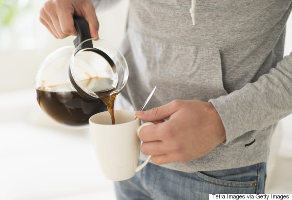 pouring coffee