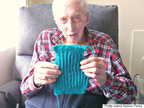 Australia's Oldest Man Knits Tiny 