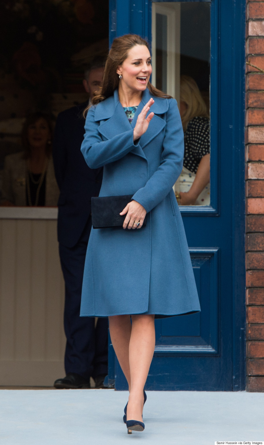 Kate Middleton Glows In The Perfect Blue Winter Coat