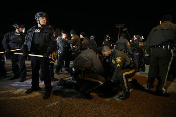 ferguson police arrest