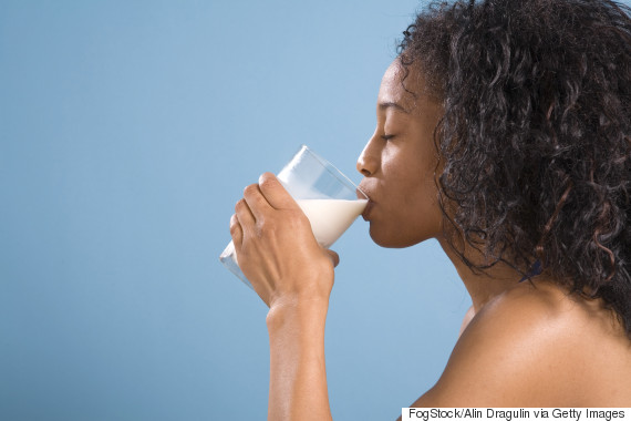 milk drinking lady