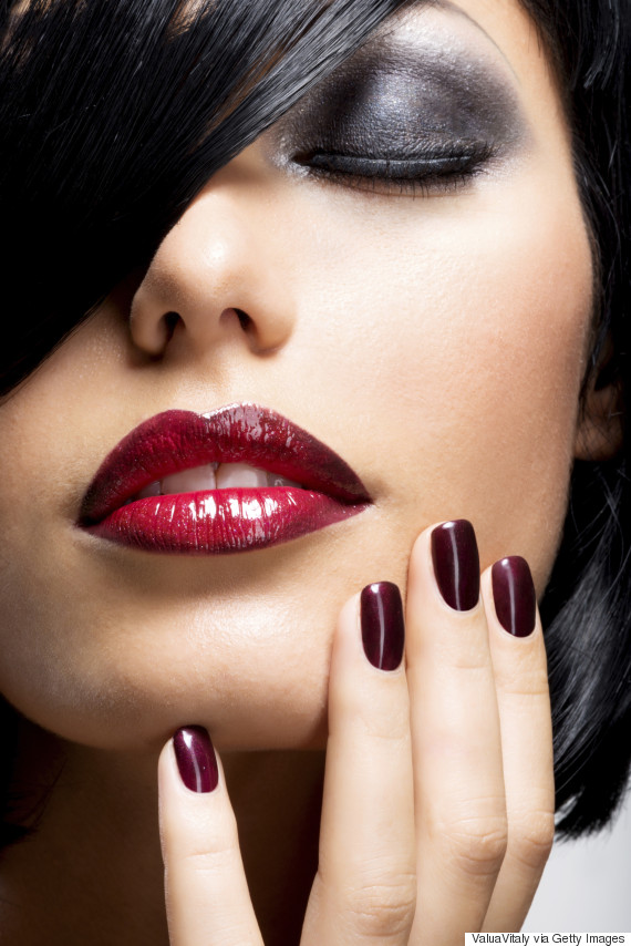 woman lipstick red wine