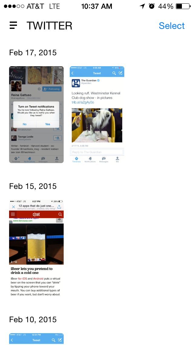 screenshots twitter folder