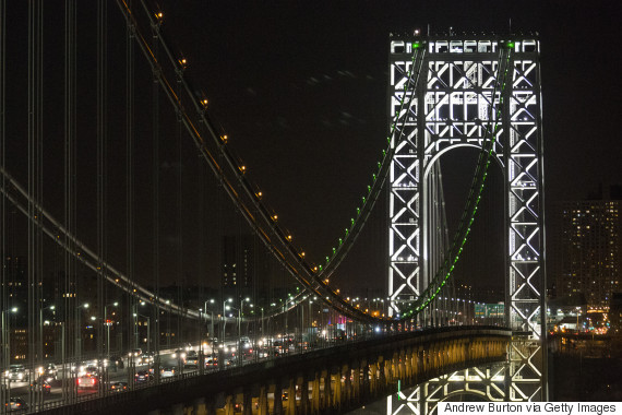 george washington bridge lights