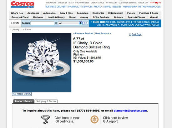 Costco Selling 1 Million Diamond Ring HuffPost
