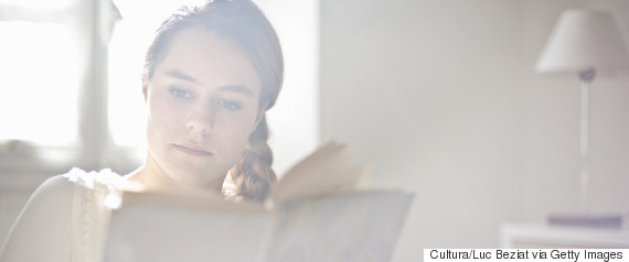 teen girl read book