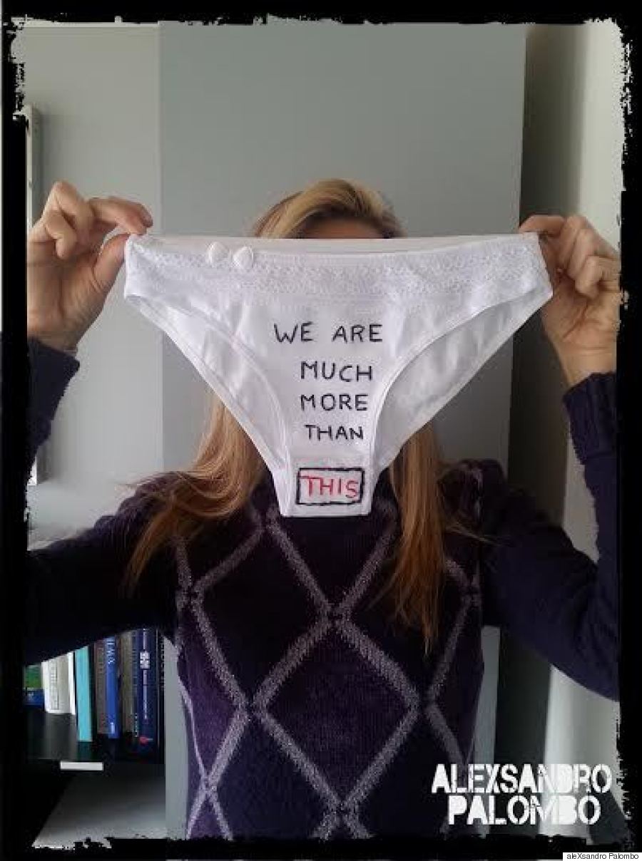 Woman Stands in Her Undies in Public to Spread a Powerful Message