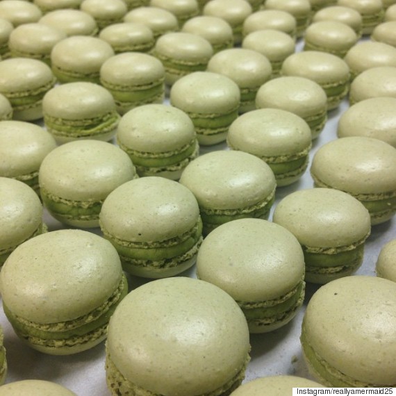 matcha macarons