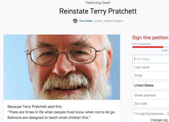 Terry Pratchett: More than 6,000 sign petition asking Death to give  Discworld author back, The Independent