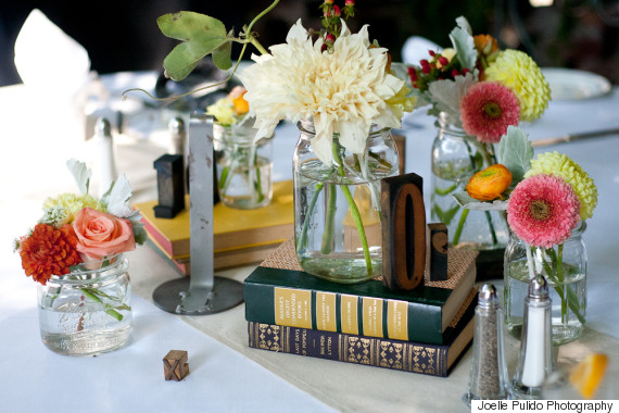 book centerpiece wedding
