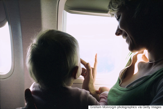 plane with infant