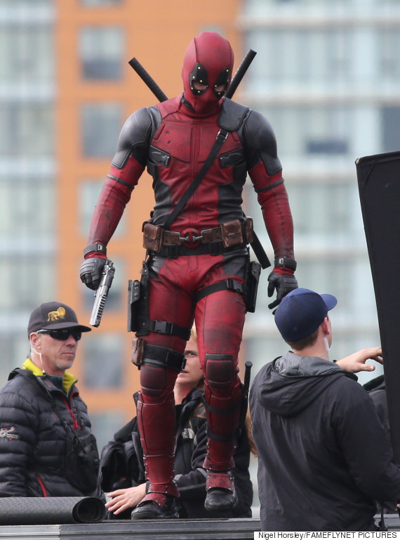 See The First Photos Of Ryan Reynolds On The Deadpool Set Huffpost