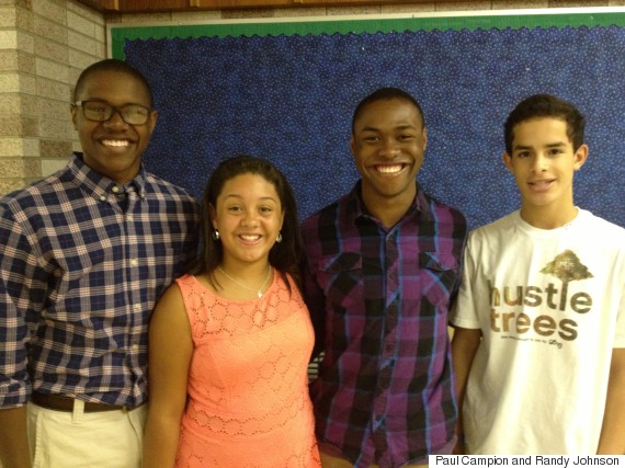 The Johnson-Campion children: Tevin, Mackenzie, Tyler and DeSean, 2014.
