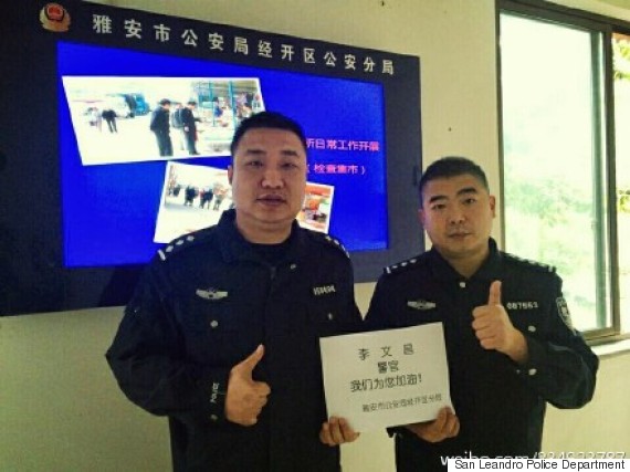 chinese widow with sign