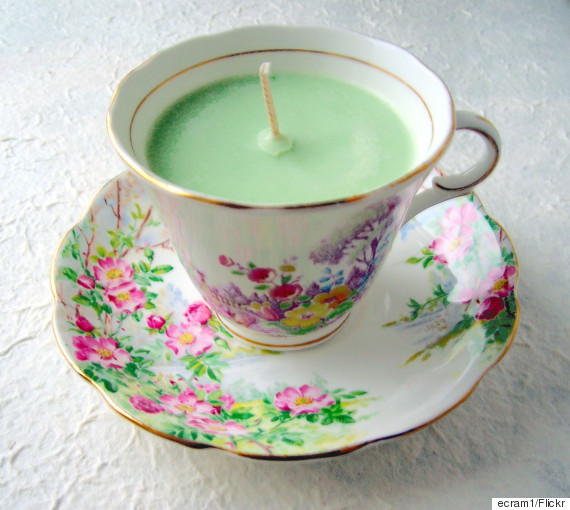 tea cup candle