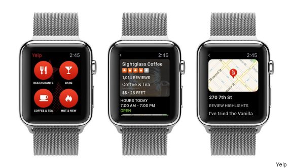 yelp apple watch