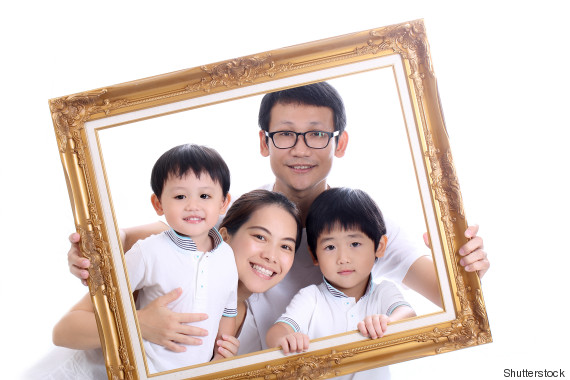 framed family photo