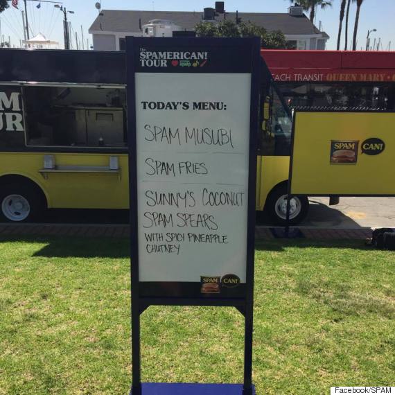 spam food truck menu