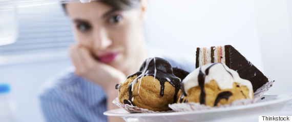 woman tempted by sweets