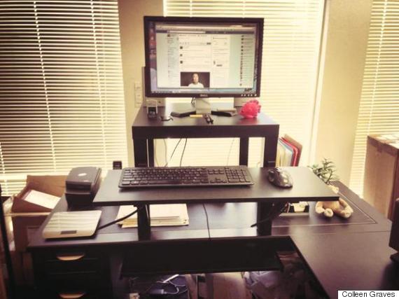 ikea standing desk hack