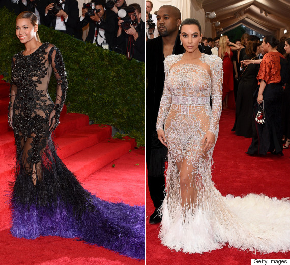 beyonce kim kardashian met gala dresses