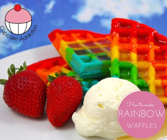 rainbow waffles