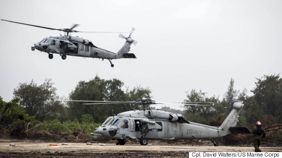 helicopters on tinian