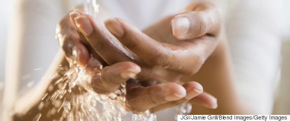 washing hands