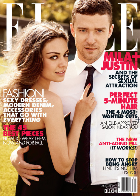 Justin Timberlake Mila Kunis On Sex Dating In Elle Huffpost