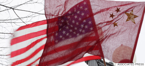 chinese american flags