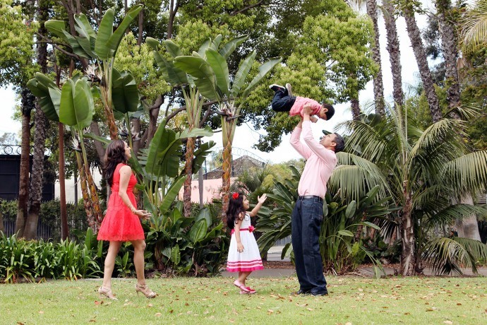 pink outfit family