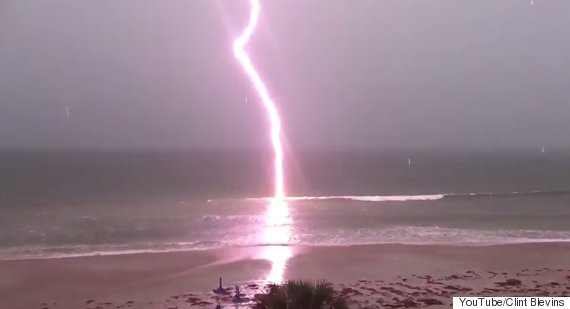 Incredible Video Captures Slow Motion Lightning Strike Daytona Beach