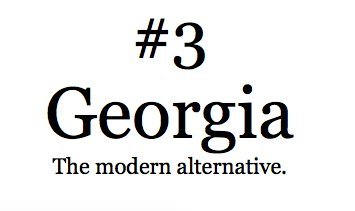 best font georgia a