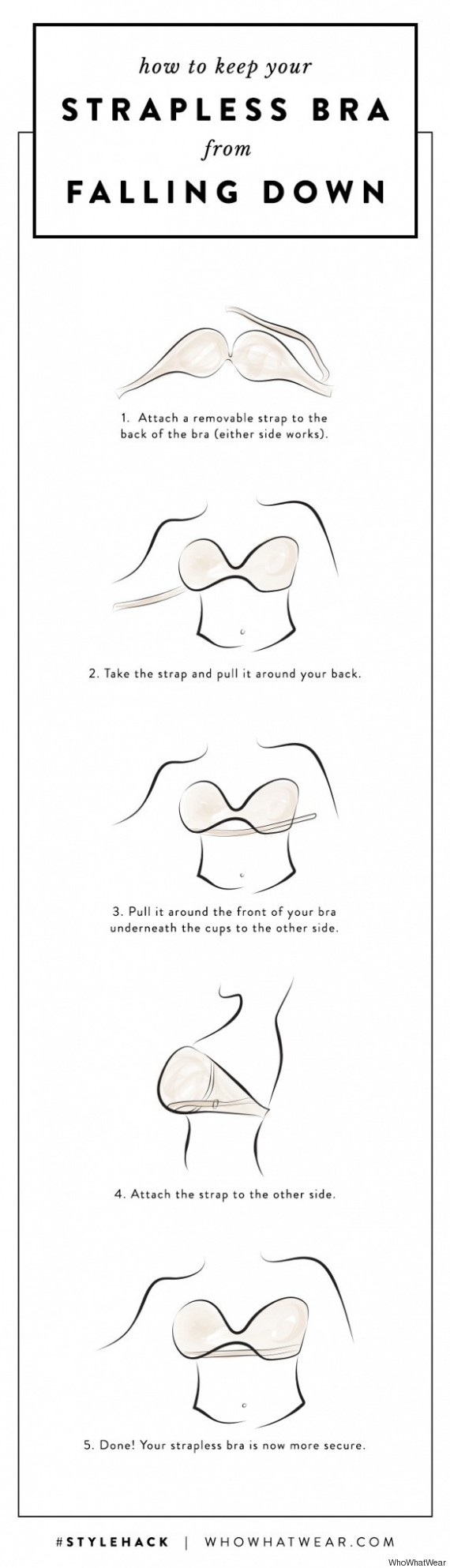 4 Methods for How to Make a Bra Strapless