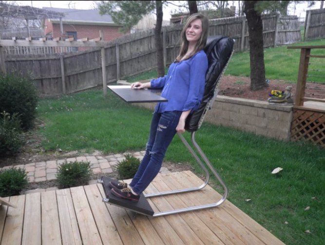 The Leanchair Lets You Sit Stand And Work At The Same Time Huffpost