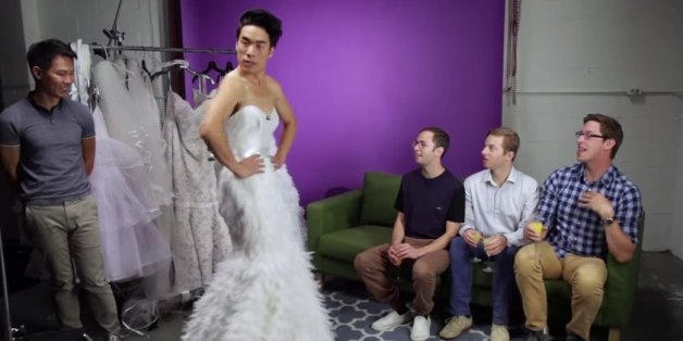 Buzzfeed Guys Try On Wedding Dresses
