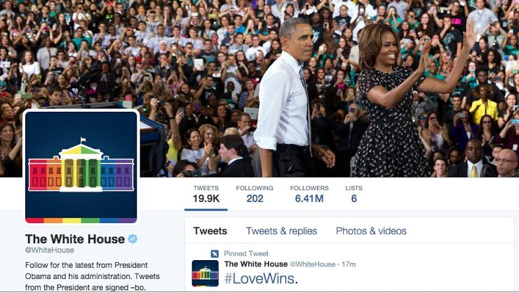 white house marriage equality twitter page
