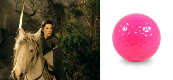 lotr pink golf ball