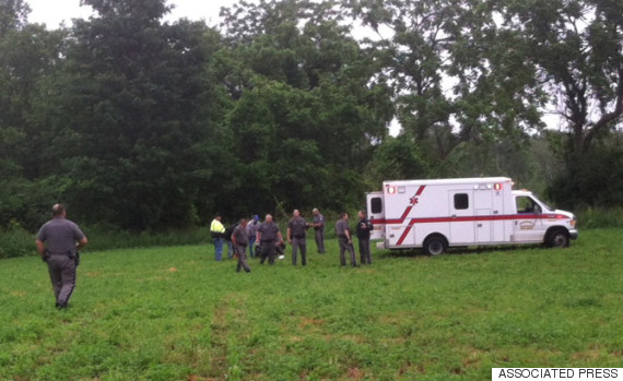 police gather around david sweat