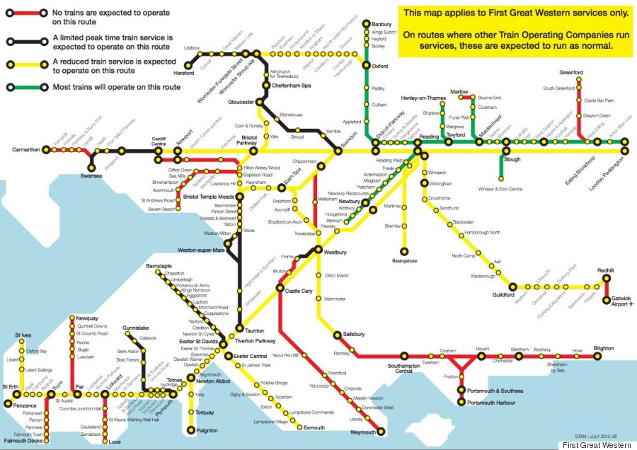 First Great Western Strike By RMT Set To Disrupt Services From ...