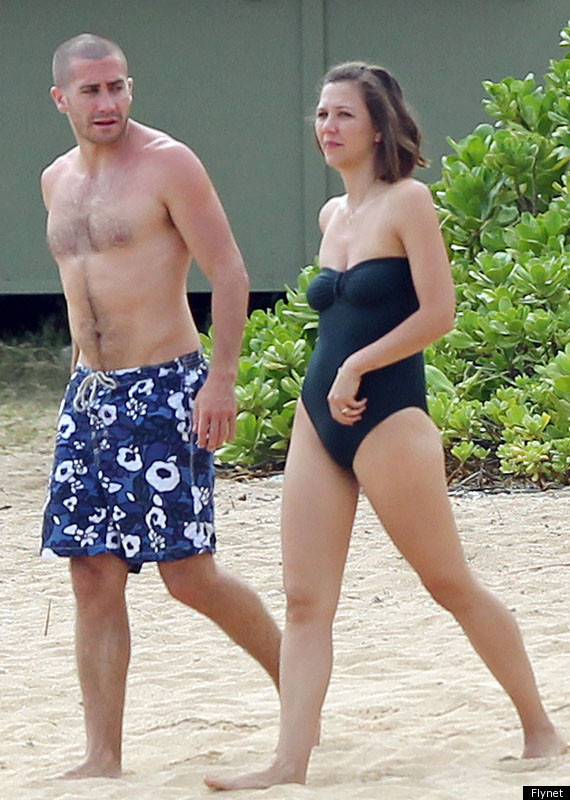 Jake Gyllenhaal Shirtless, Goes Swimming With Sister -3906