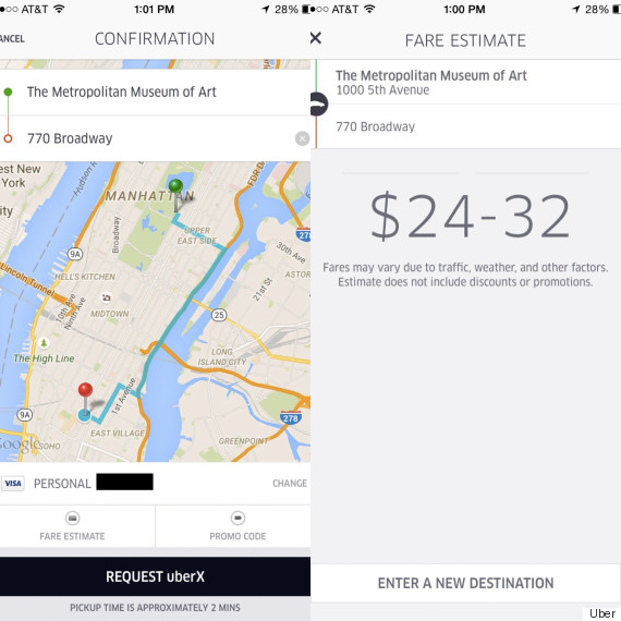 uberx fare caculator