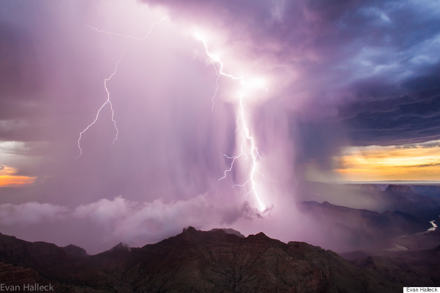 grand canyon lightning picture