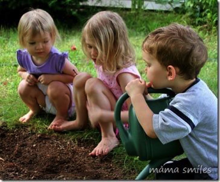 kids playing in the dirt