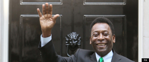 Brazil Footballer Pele joins Number 10 kickabout