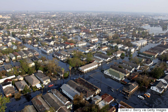 hurricane katrina new orleans aerial